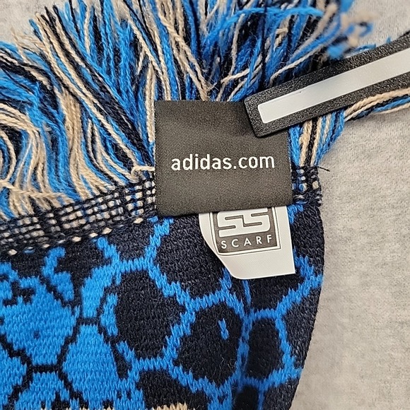 Adidas Philadelphia Union MLS Soccer Team Fan Sports Scarf Knit Fringed Blue EUC - Picture 9 of 11